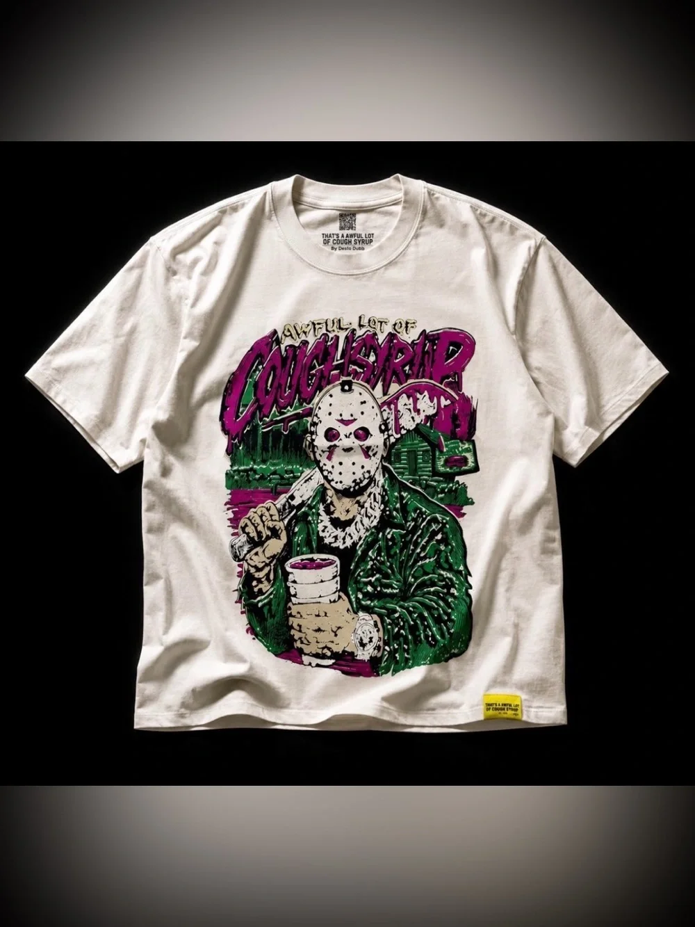 That's A Awful Lot Of Cough Syrup ‘Jason Voorhees’ Tee - Size XL - NWT - Picture 1 of 4